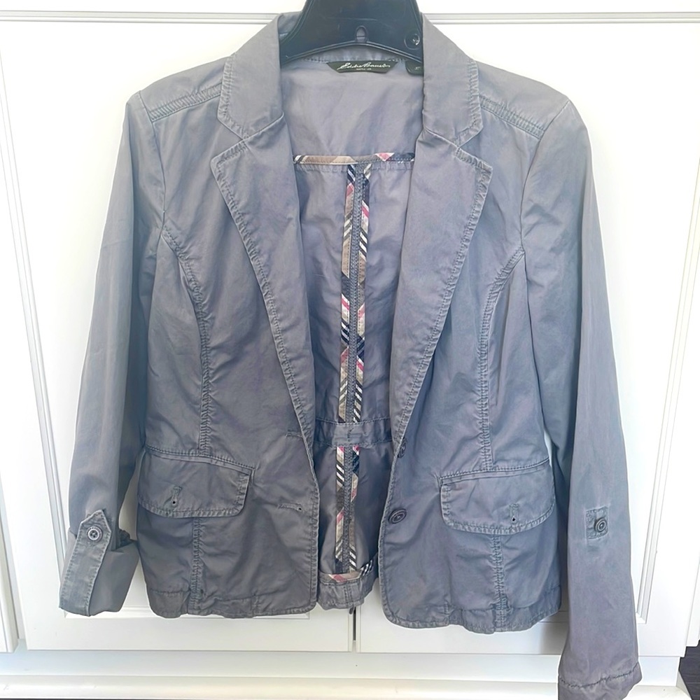 Eddie Bauer lightweight jacket/ blazer gray Small